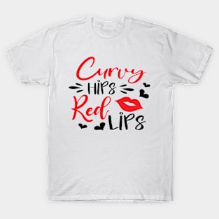 curvy hips red lips T-Shirt